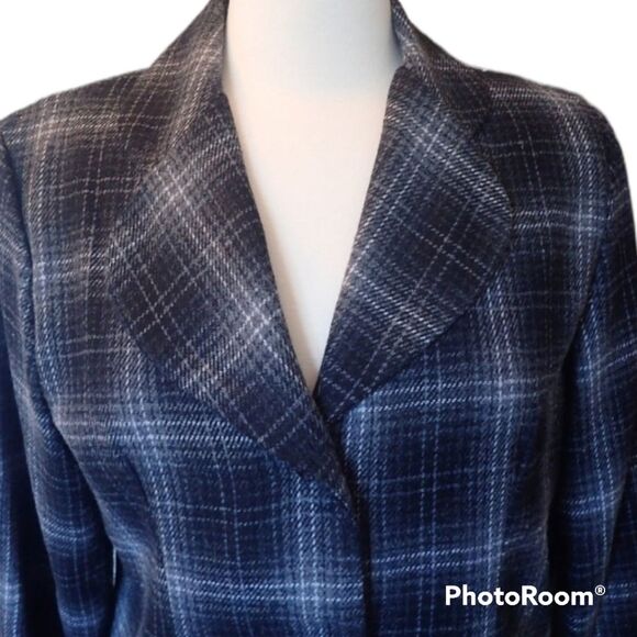 Vintage JR Bentley Plaid Blazer Jacket - Picture 3 of 9